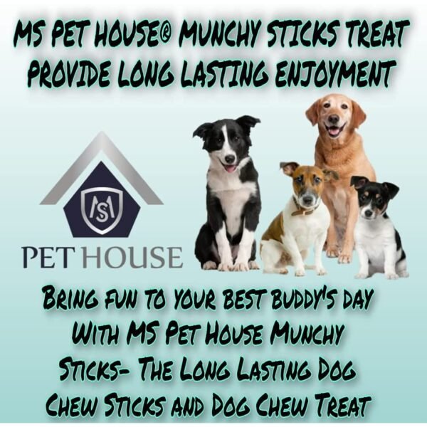 MS PET HOUSE Dog Chew Sticks Munchy Stick Mix Flavours 900 Gram Dogs Snacks, Treats (450G Chicken Flavor and 450G Mutton Flavor Pack of 1), All Life Stages - Image 5