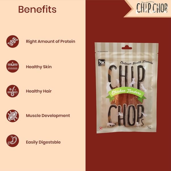 Chip Chops Tender Slice Dog Treats Perfect for Training Rewards and Snacks, Nutritional and Easy to Digest, 70gms - Image 3